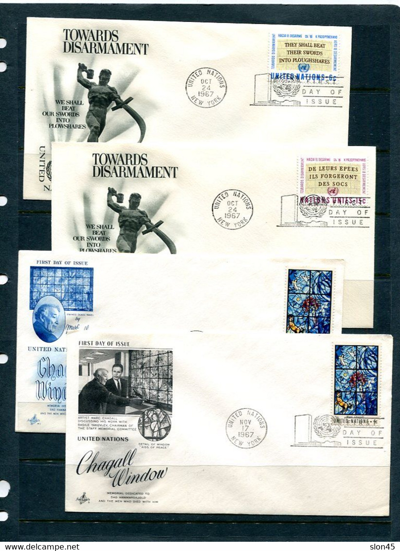 UN 1967 Accumulation 18 First Day Of Issue Covers  11879 - Collections, Lots & Séries