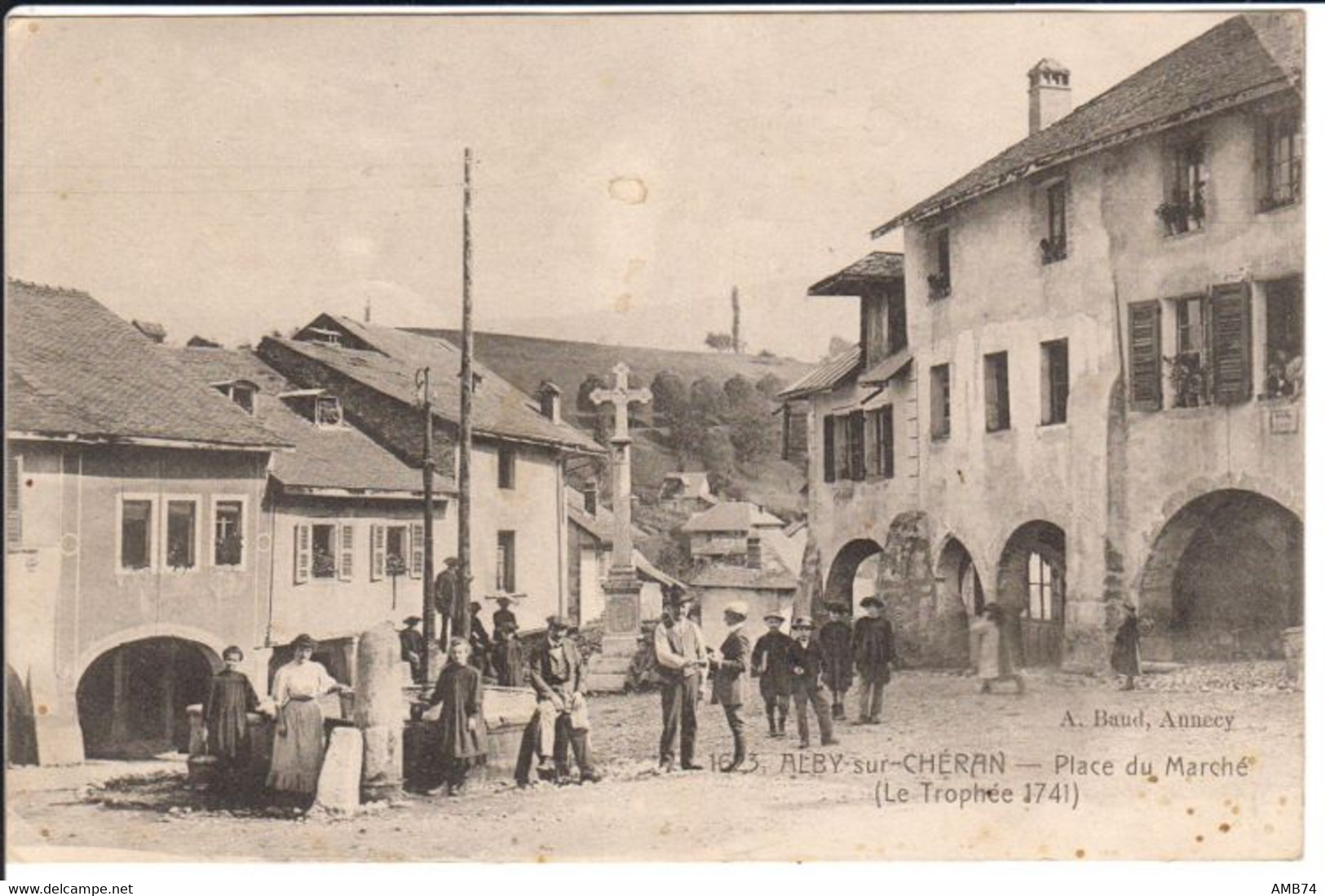 74-0018 - Carte Postale Haute Savoie (74) - ALBY SUR CHERAN - Place Du Marché - Alby-sur-Cheran