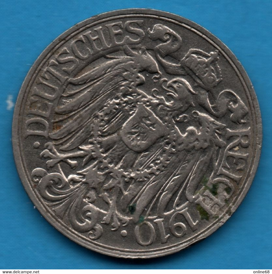 DEUTSCHES REICH 25 PFENNIG 1910 G  KM# 18 Wilhelm II - 25 Pfennig