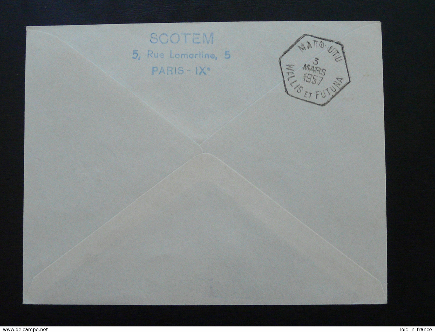 Lettre Premier Vol First Flight Cover Liaison Aérienne Nouvelle Calédonie Wallis 1957 - Covers & Documents