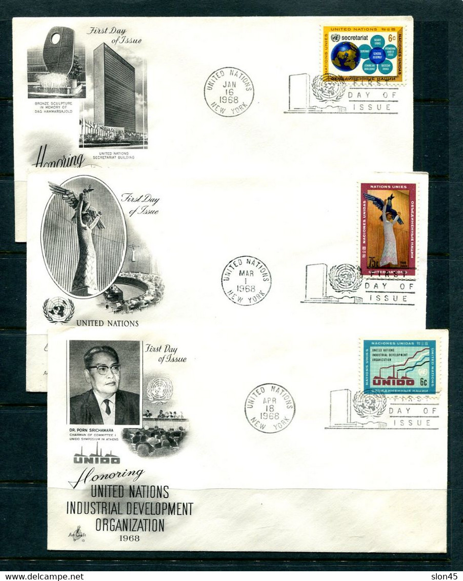 UN 1968  15 First Day Of Issues Covers  Used 11881 - Colecciones & Series