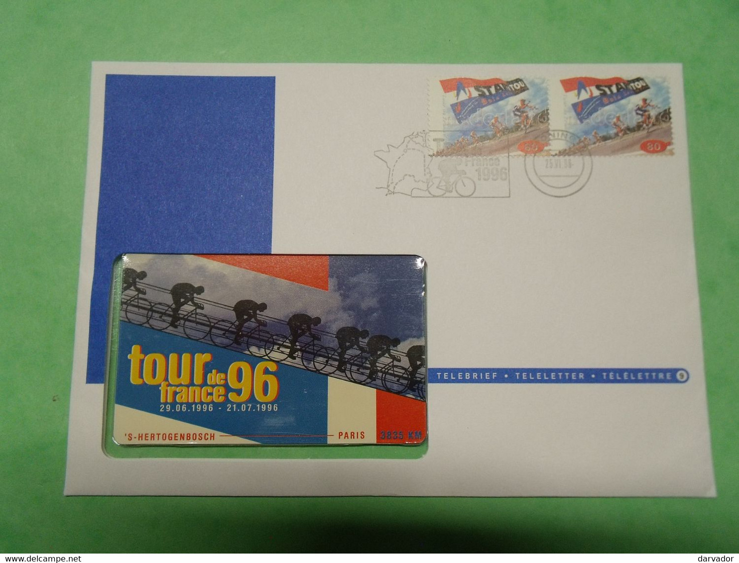 TC28  / Télécarte : Enveloppe Philatélique + Télécarte 83 ème Tour De France 1996 Thématique Cyclisme , Vélo SUPERBE - [5] Paquetes De Colección