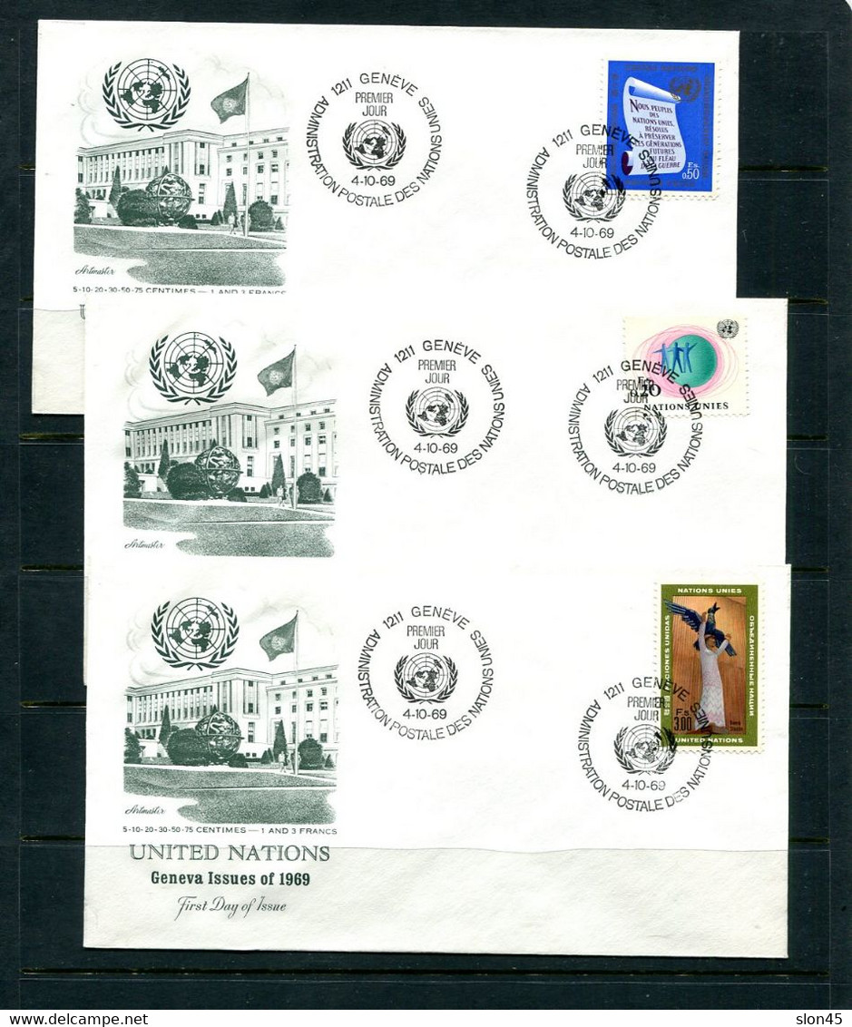 UN 1969 21 First Day Of Issues Covers  Used 11882 - Collections, Lots & Séries