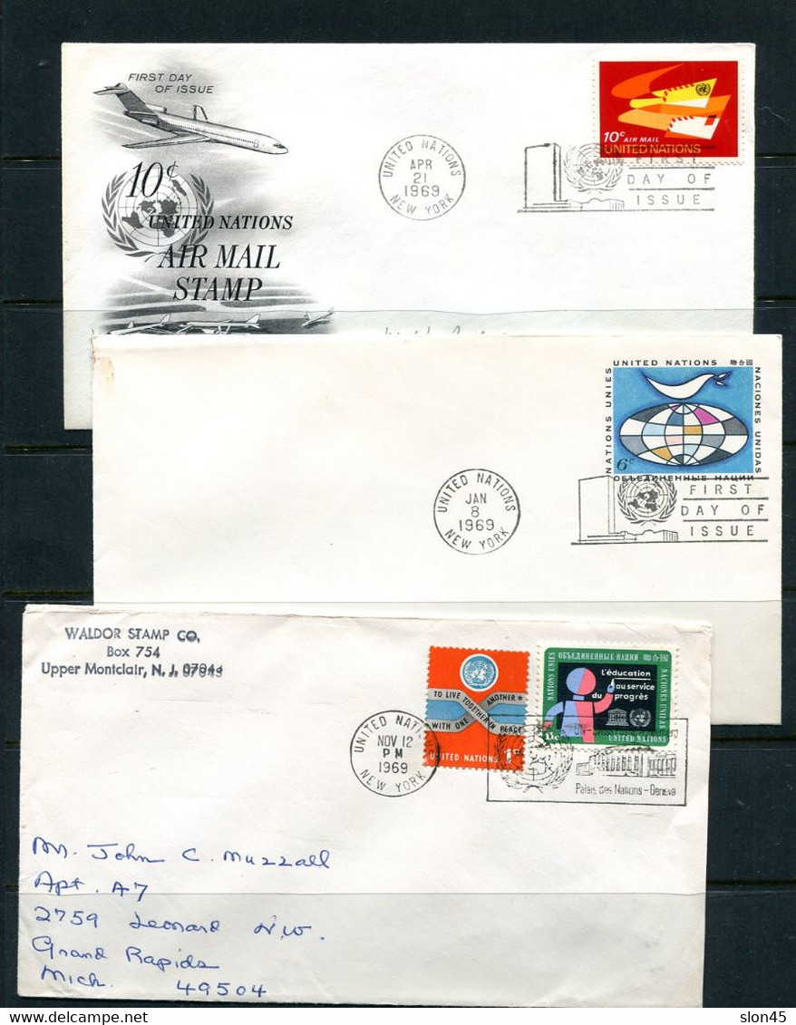 UN 1969 21 First Day of issues Covers  Used 11882