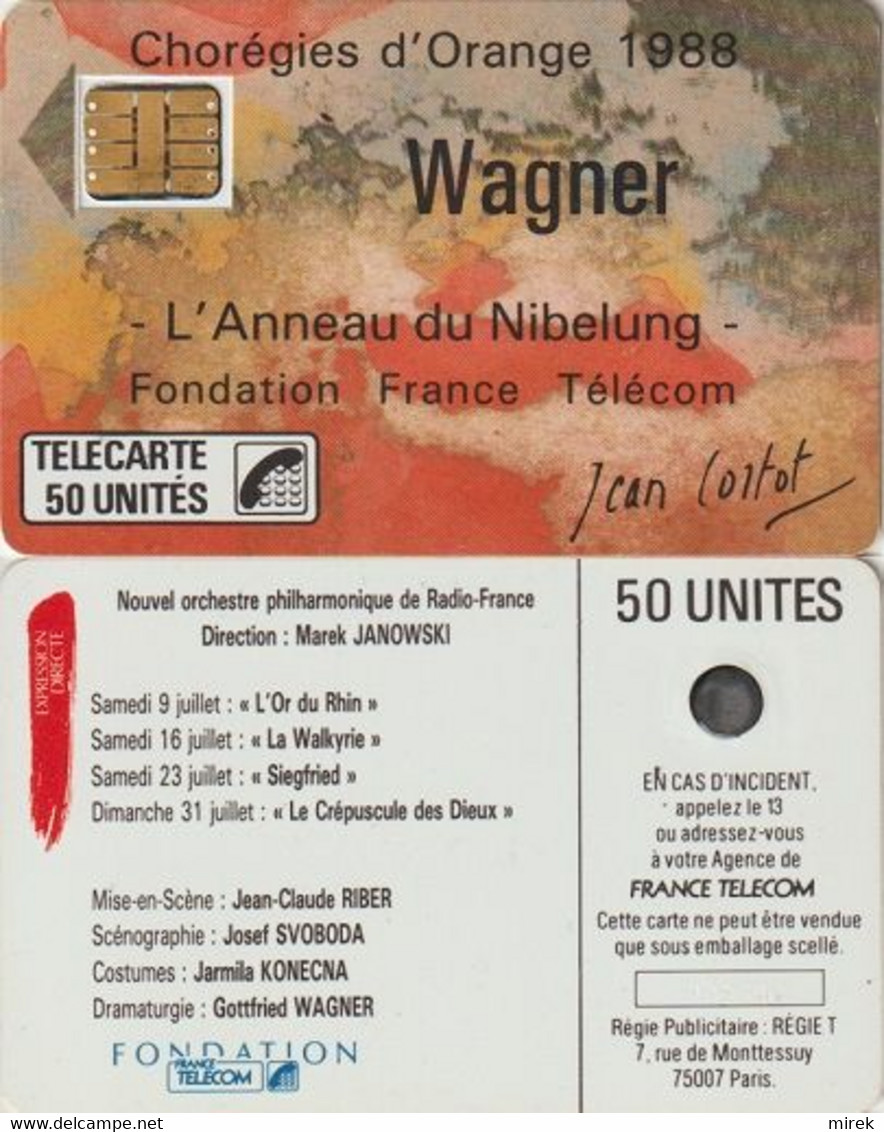 859/ France, Wagner, 1988, 50 Ut.; SC3; CN 102790 - Telefonschnur (Cordon)