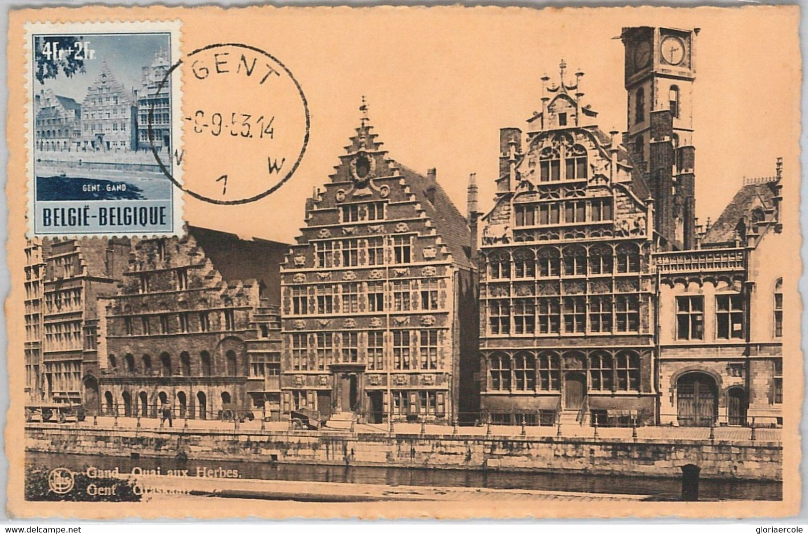 57053 - BELGIUM - POSTAL HISTORY: MAXIMUM CARD 1953 - ARCHITECTURE - 1951-1960