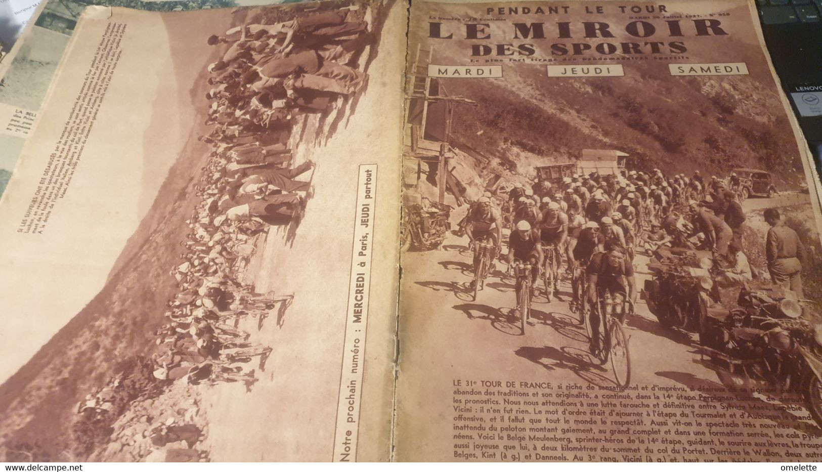 M S 37/TOUR DE FRANCE MEULENBERG/LAPEBIE MAES /EQUIPE DE FRANCE TANNEVEAU MARCAILLOU CHOCQUE GAMARD - 1900 - 1949