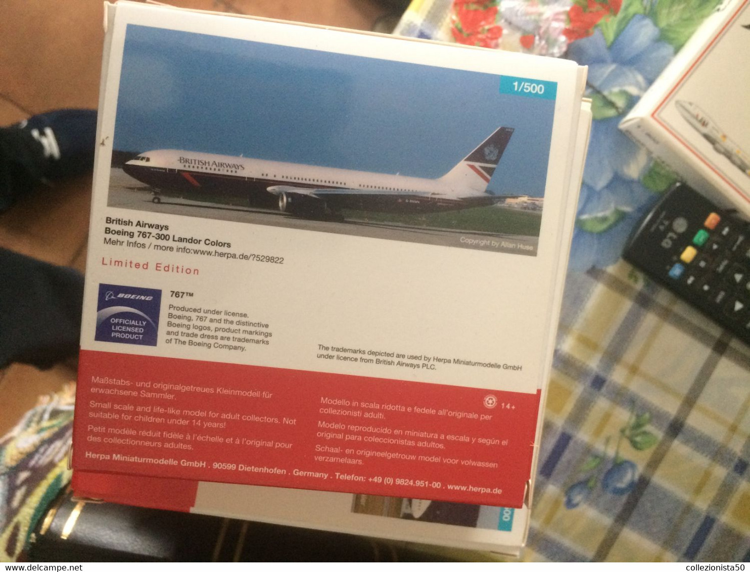 STUPENDO MODELLINO HERPA 1:500 BOEING 767 BRITISH AIRWAYS LIMITED EDITION - Unclassified