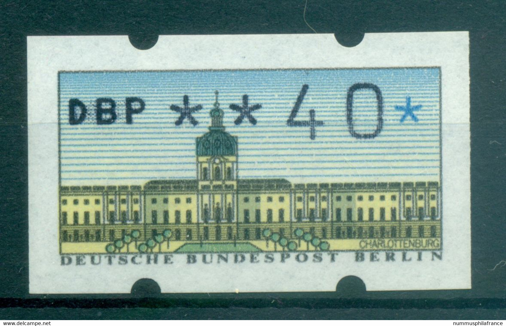 Berlin Ouest  1987 - Michel N. 1 - Timbre De Distributeur 40 Pf. (Y & T N. 1) - Macchine Per Obliterare (EMA)