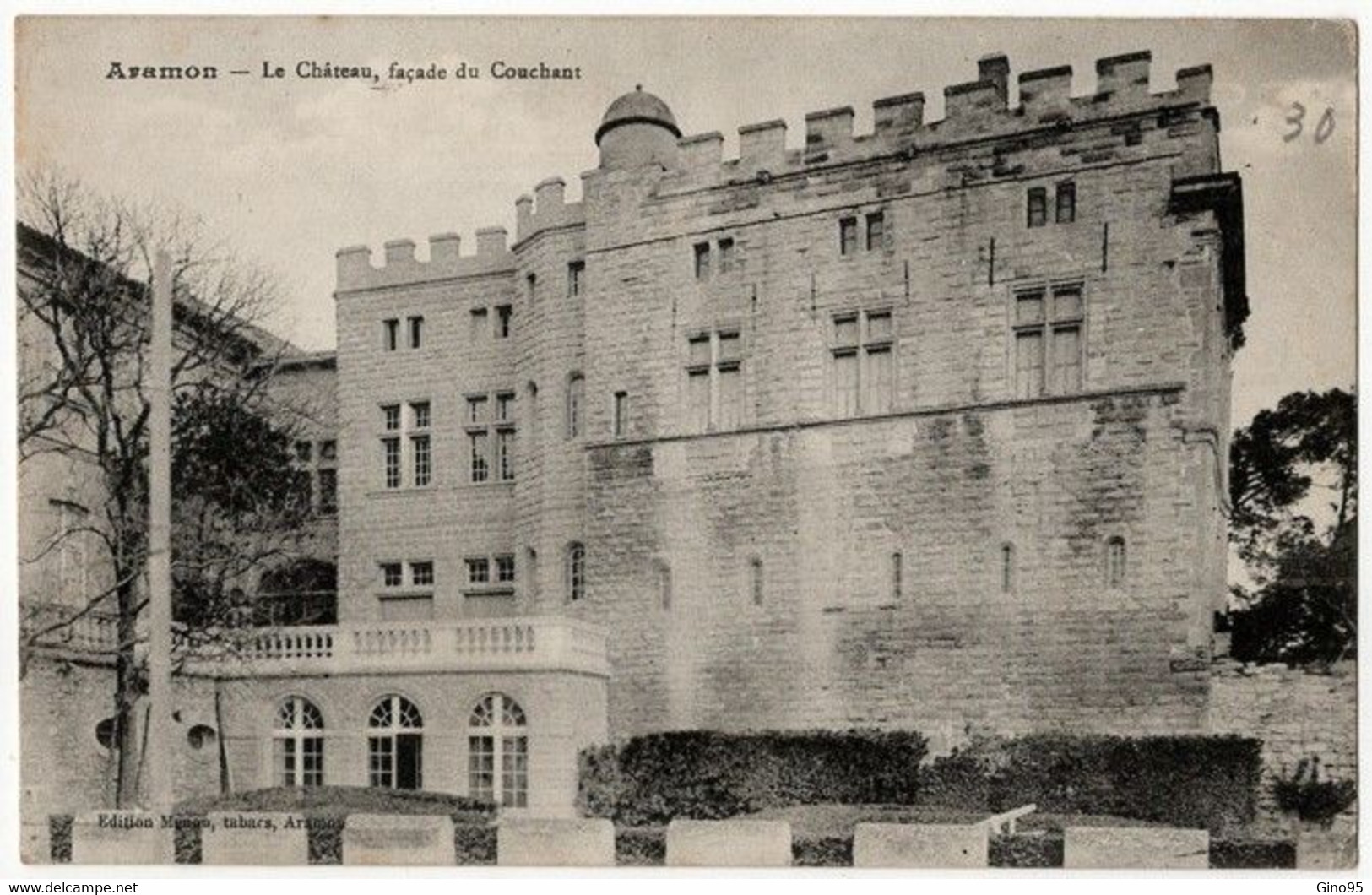 CPA 30 Aramon Le Château Façade Du Couchant 1918 - Aramon