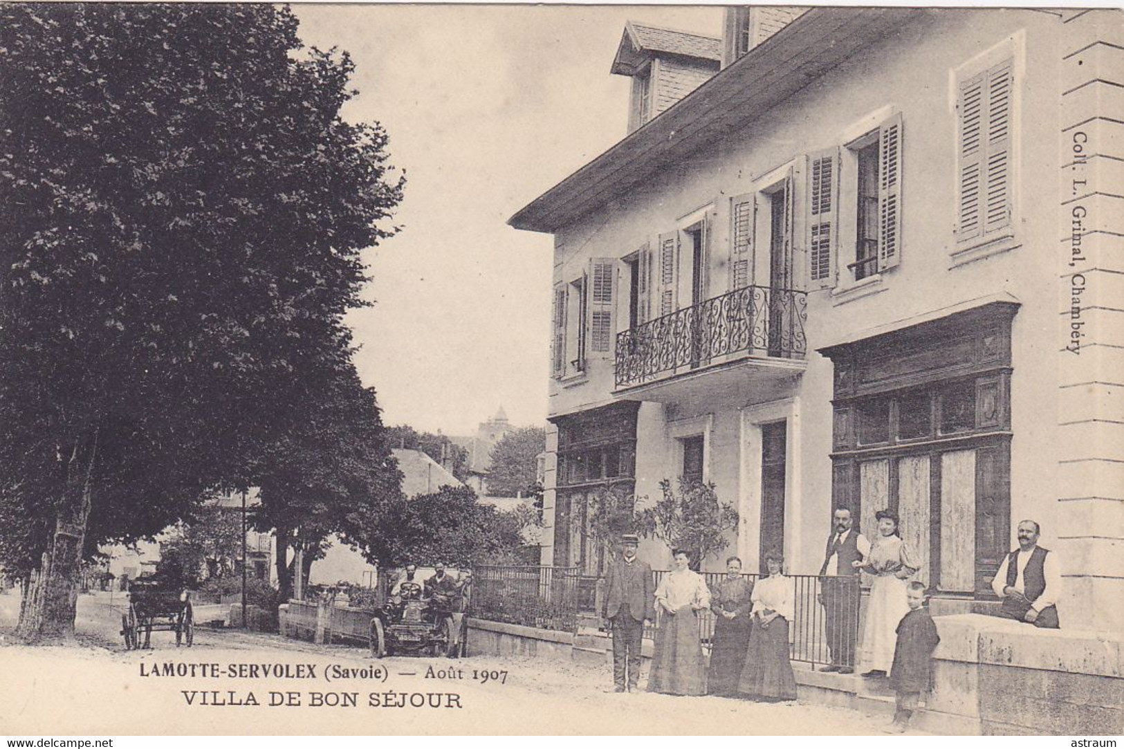 Cpa - 73 - La Motte Servolex -- Personnages - Villa Bon Sejour - Edi Grimal N° .. - La Motte Servolex