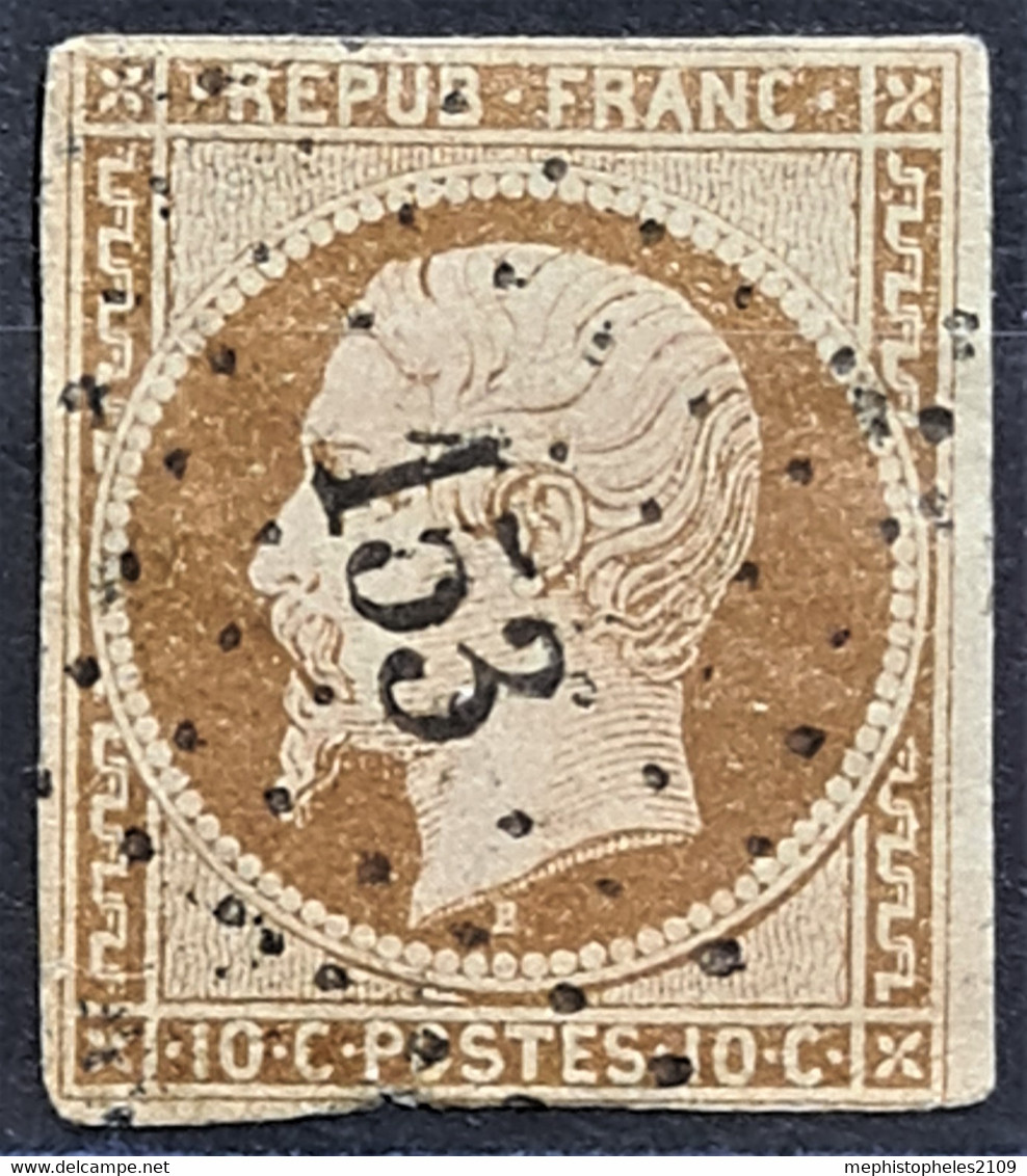 FRANCE 1852 - Canceled - YT 9 - 10c - 1852 Louis-Napoléon