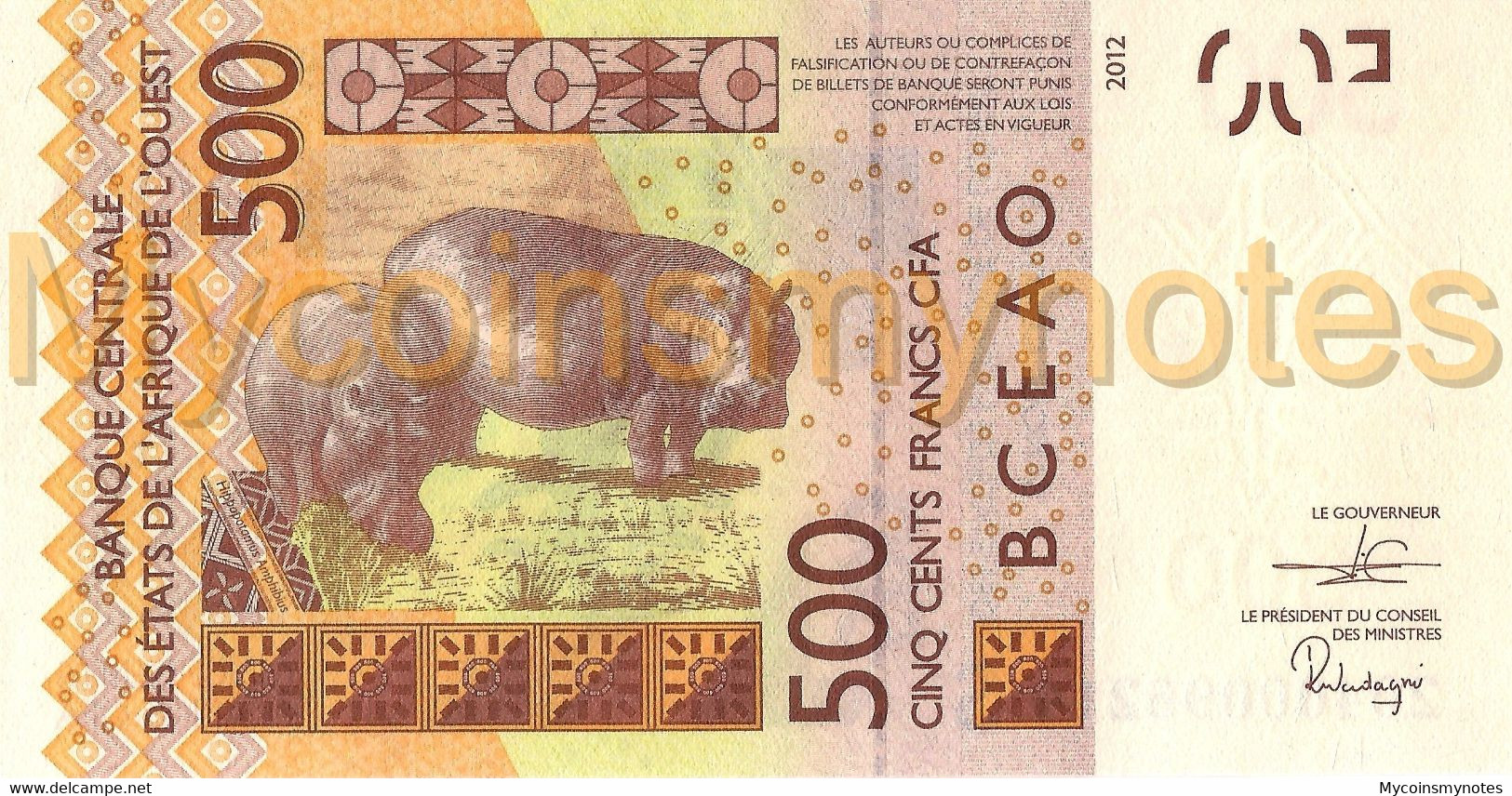 WEST AFRICAN STATES, GUINEA-BISSAU, 500 Francs, 2020, Code S, P-New (not In Catalog), UNC - Westafrikanischer Staaten