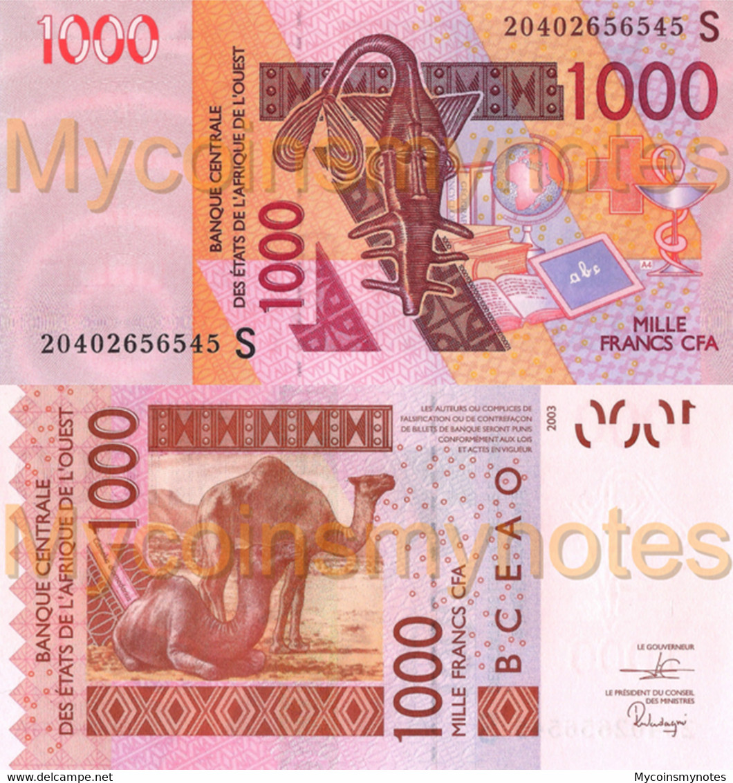 WEST AFRICAN STATES, GUINEA BISSAU, 1000, 2020, Code S, P-New, (Not Listed In Catalog), UNC - West African States