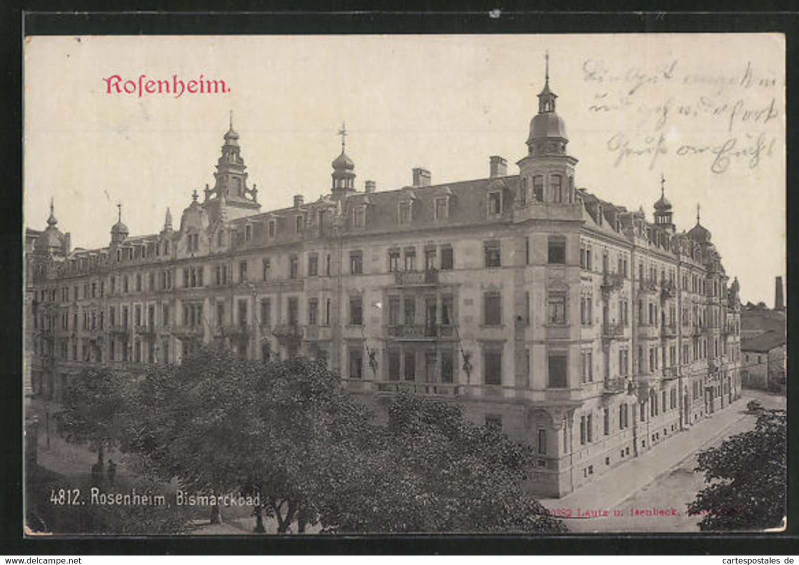 AK Rosenheim, Am Hotel Bismarckbad - Rosenheim