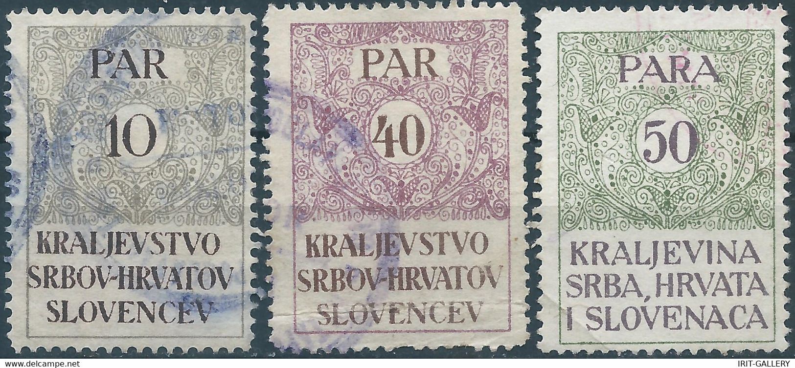 Yugoslavia -Juogoslavia-Croazia-Slovenia-Serbia, Revenue Stamps Fiscal Tax 10-20-50Para, Used - Officials