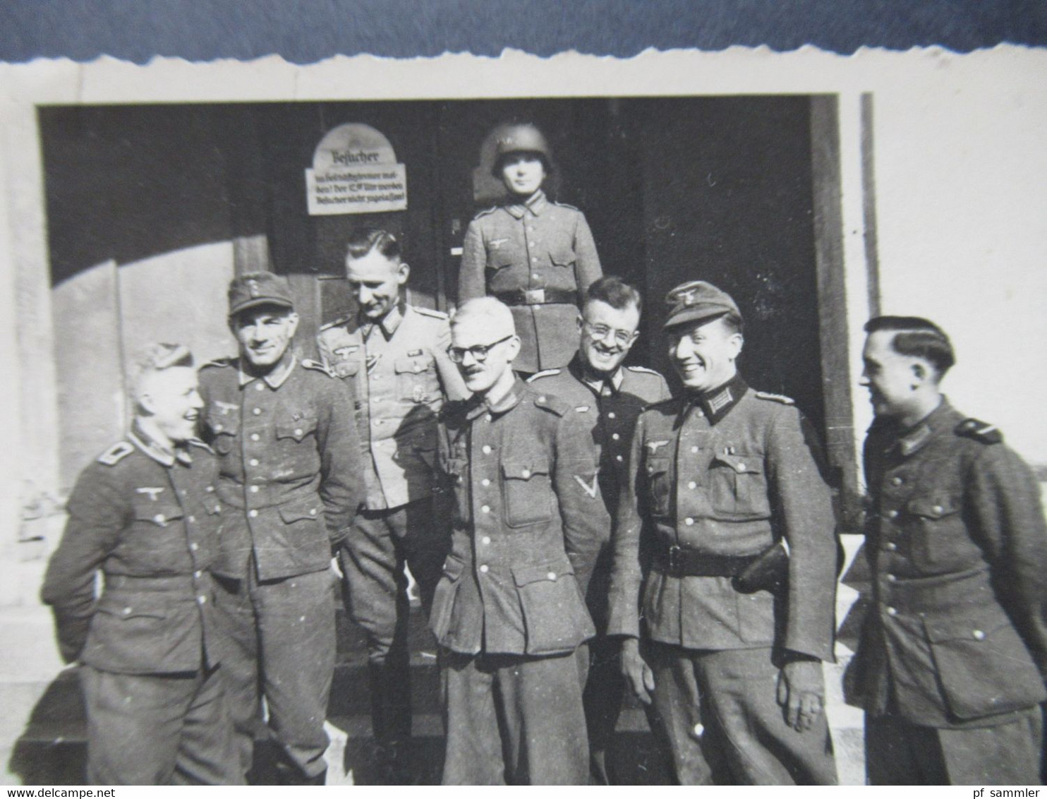 Echtfoto Soldaten Der Wehrmacht In Idar Oberstein In Uniform / Verschiedene Dienstgrade - War, Military