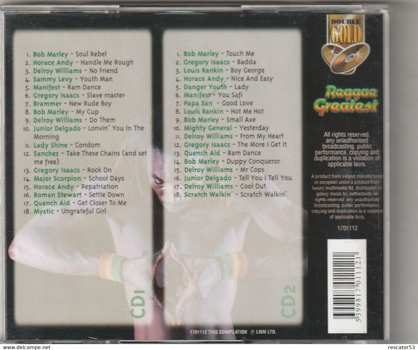 CD Double Reggae Greatest Compilation Volume 1 - Reggae