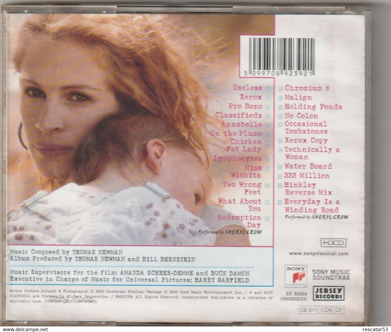 CD BO Film Erin Brockovich By Thomas Newman - Filmmuziek