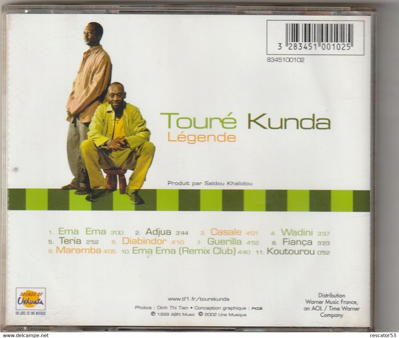 CD Touré Kunda Légende - Musiques Du Monde