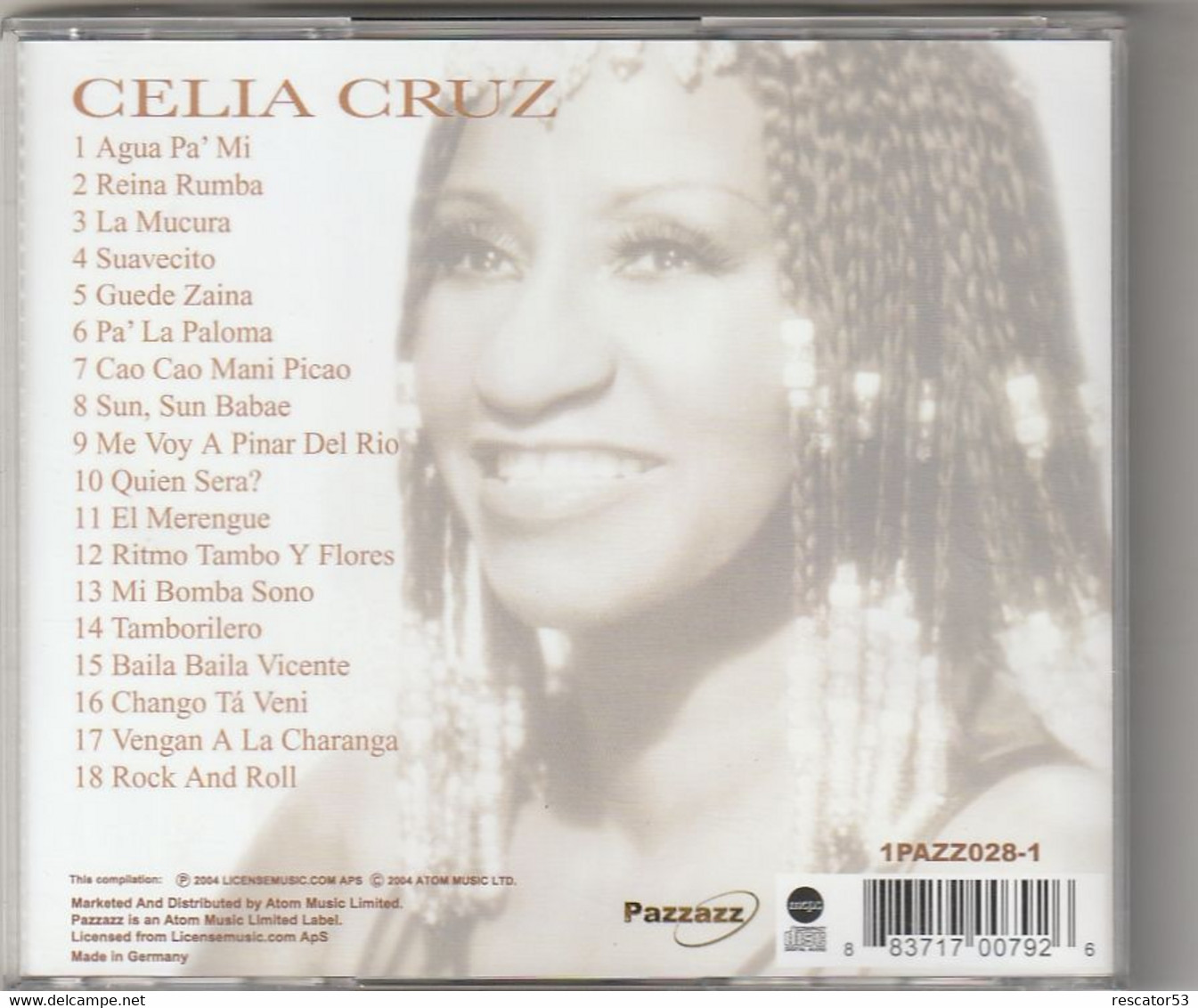 CD Celia Cruz El Merengue Salsa Cuba - Musiques Du Monde