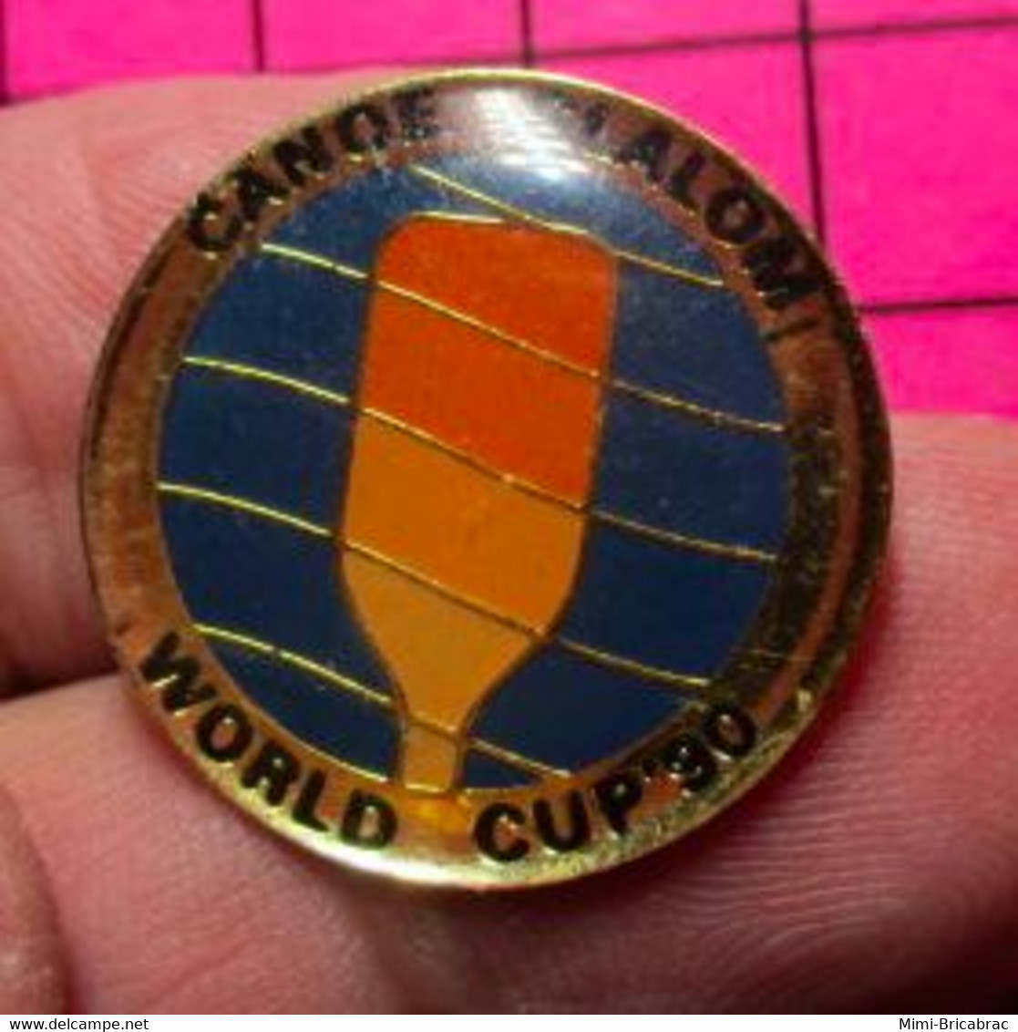 413F Pin's Pins / Beau Et Rare / THEME : SPORTS / CANOE SLALOM WORLD CUP 90 - Kano