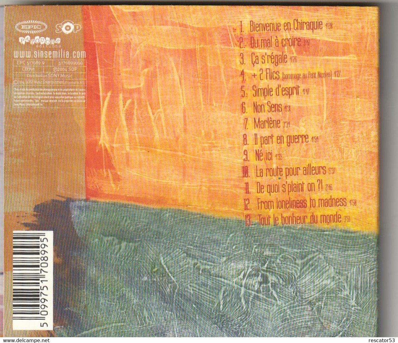 CD Sinsemilia Debout Les Yeux Ouverts - Reggae