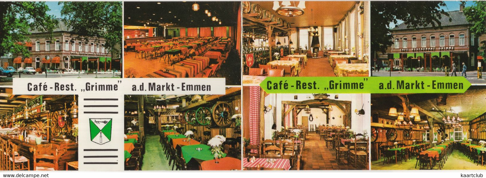 Emmen - Café-Rest. 'Grimme' Aan De Markt - (Drenthe / Nederland) - (2x 15 Cm X 10.5 Cm) - Emmen