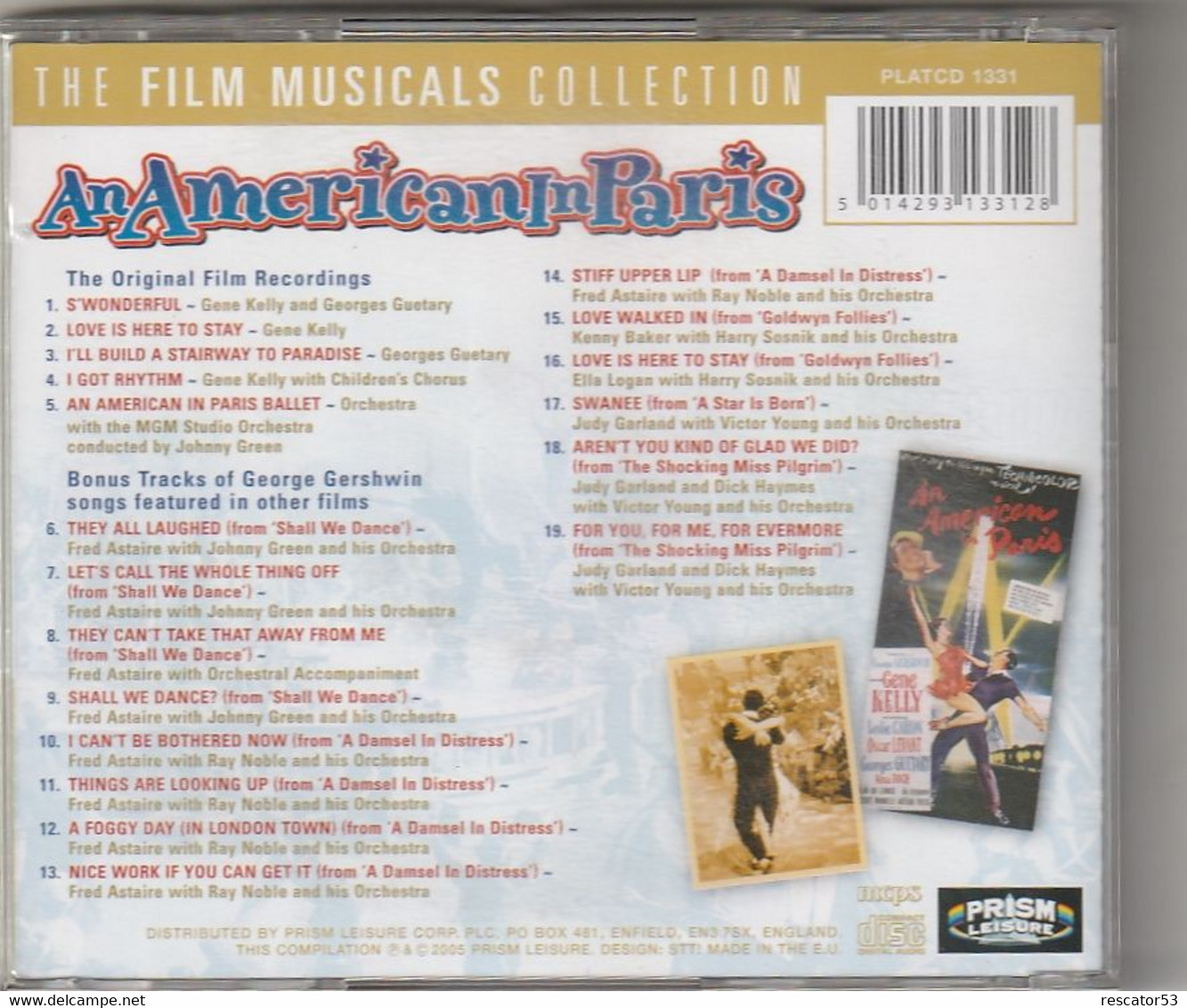 CD BO Du Film  An American In Paris - Soundtracks, Film Music