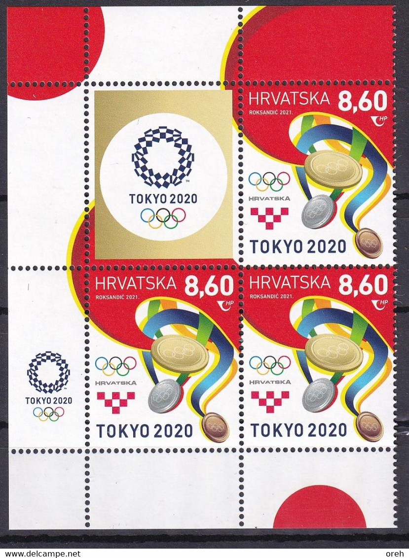 CROATIA 2021,OLYMPIC GAMES TOKYO 2020,SPORT,VIGNETTE,,MNH - Sommer 2020: Tokio