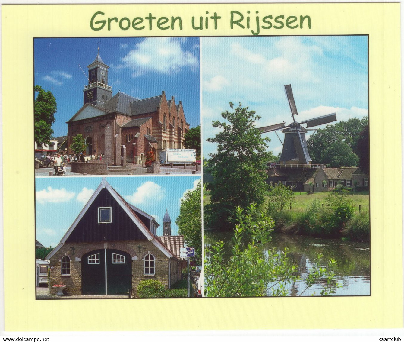 Groeten Uit Rijssen - (Overijssel, Nederland) - O.a. Zeevishandel 'Zwoverink', Kerk, Molen - Rijssen