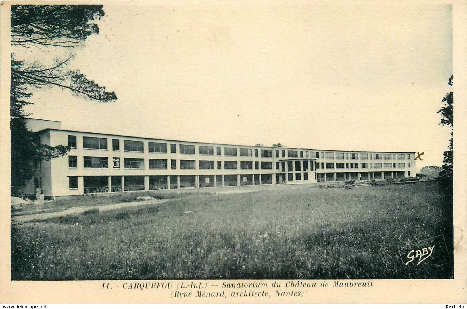 Carquefou * Le Sanatorium Du Château De Maubreuil , R. MENARD Architecte * établissement Médical - Carquefou