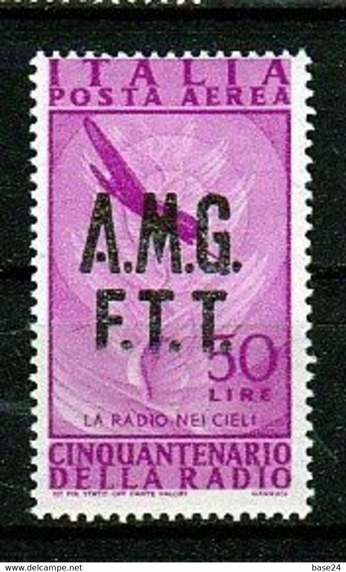 1947 Italia Italy Trieste A  AEREA RADIO 50 Lire MNH** - Poste Aérienne