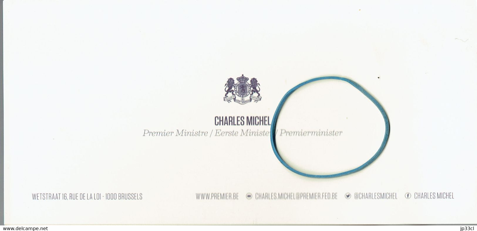 Carte De Voeux De Charles Michel, Premier Ministre De Belgique (2018) - Personnages