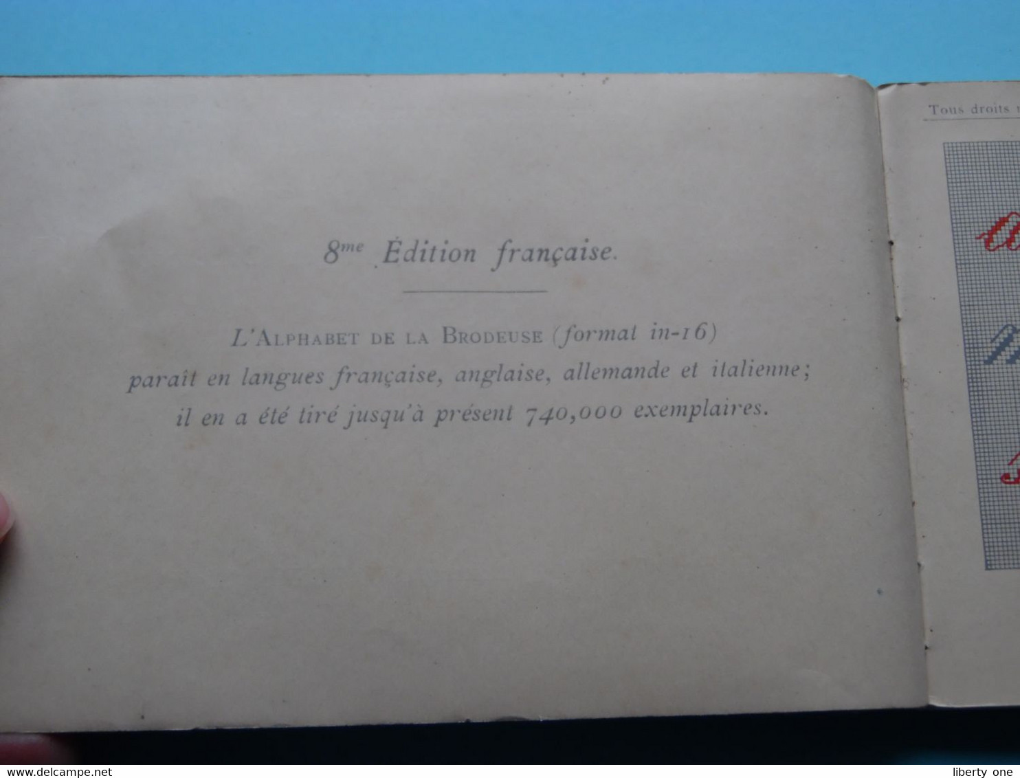 ALPHABET DE LA BRODEUSE > Imp. DOLLFUS-MIEG & C°  ( D-M-C ) >  Complete Avec CALQUE ( See / Voir Photo ) ! - Libros