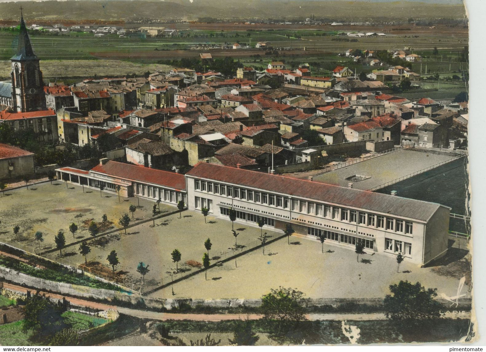 EN AVION AU DESSUS DE LEMPDES LE GROUPE SCOLAIRE VUE AERIENNE LAPIE - Lempdes