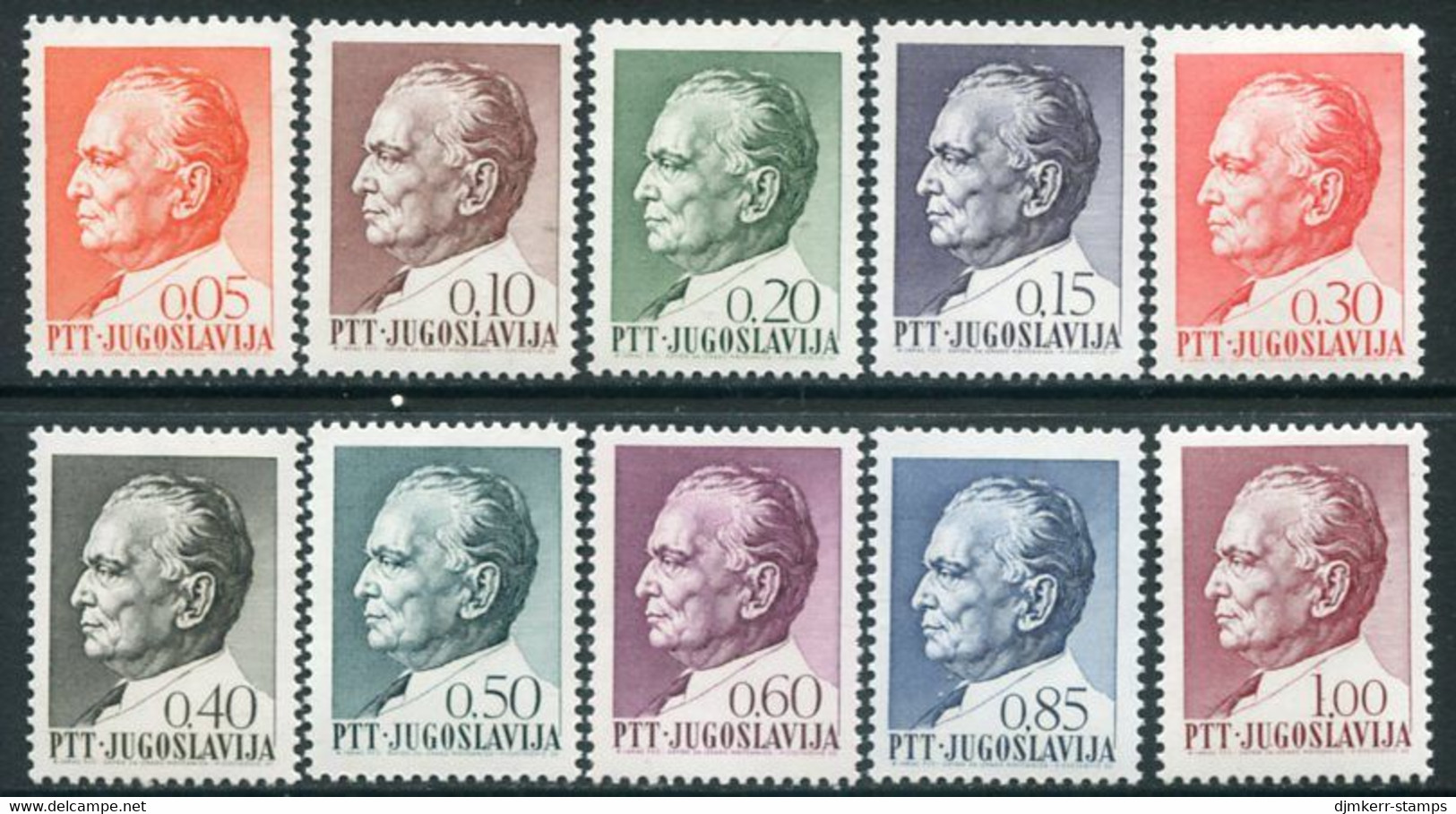 YUGOSLAVIA 1967 Tito 75th Birthday MNH / **.  Michel 1206-15 - Ongebruikt