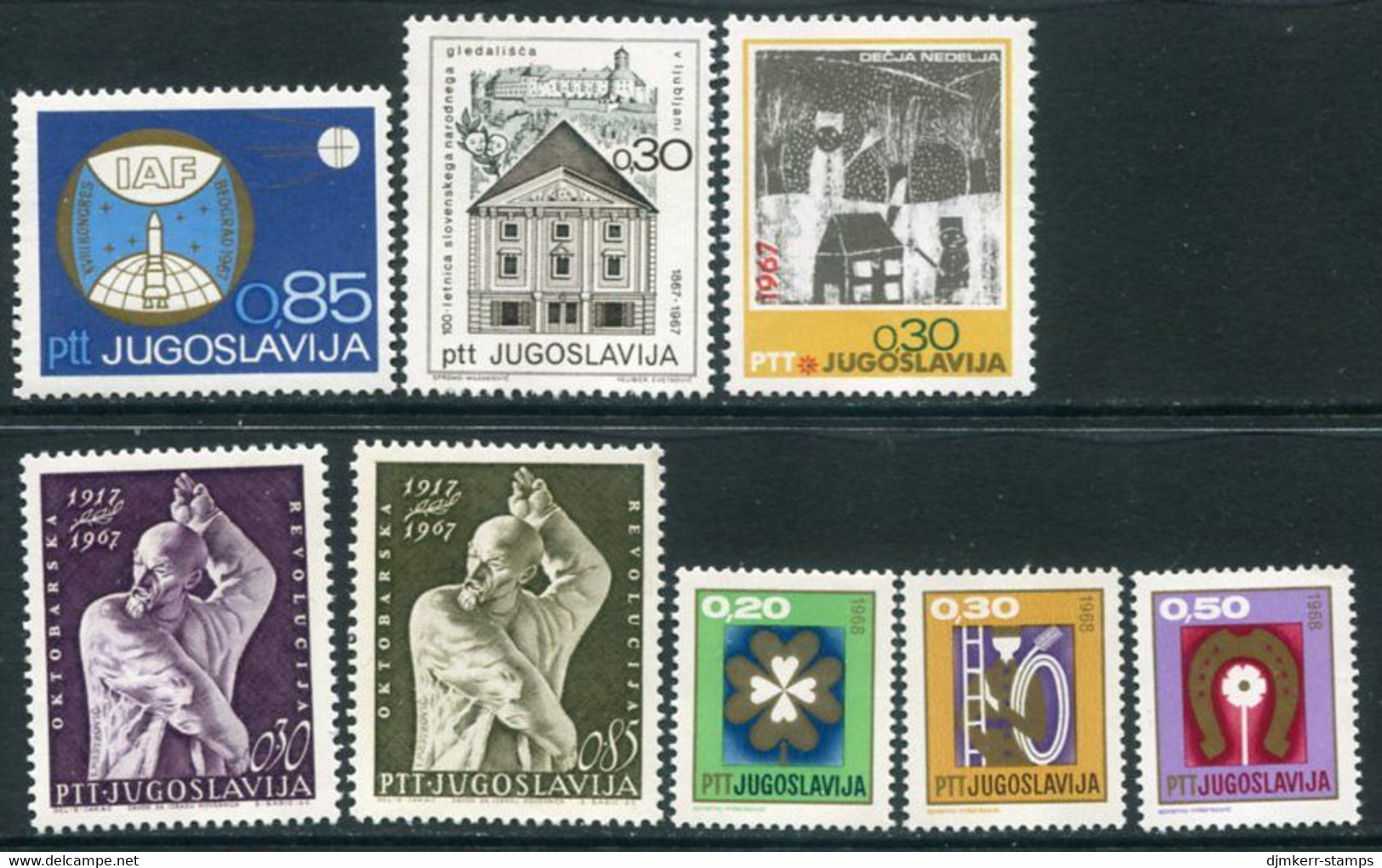 YUGOSLAVIA 1967-68 Five Commemorative Issues MNH / **.  Michel 1248-56 - Ongebruikt