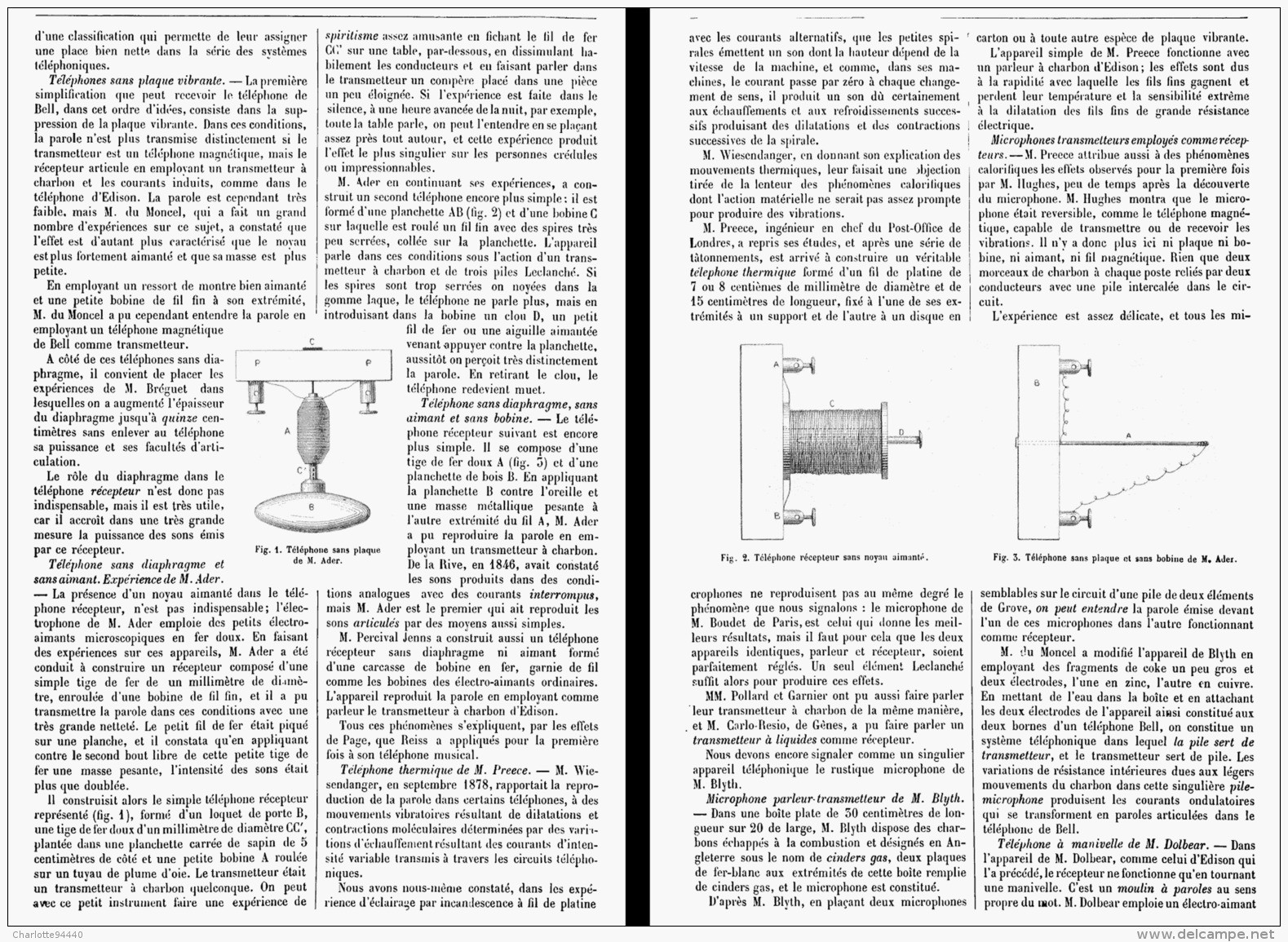 LES TELEPHONES SPECIAUX   1881 - Telephony