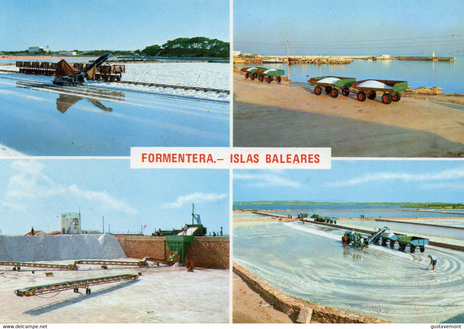 CPM Formentera 4 Vues Salinas Y Vista Del Puerto (marais Salants) NEUVE - Formentera