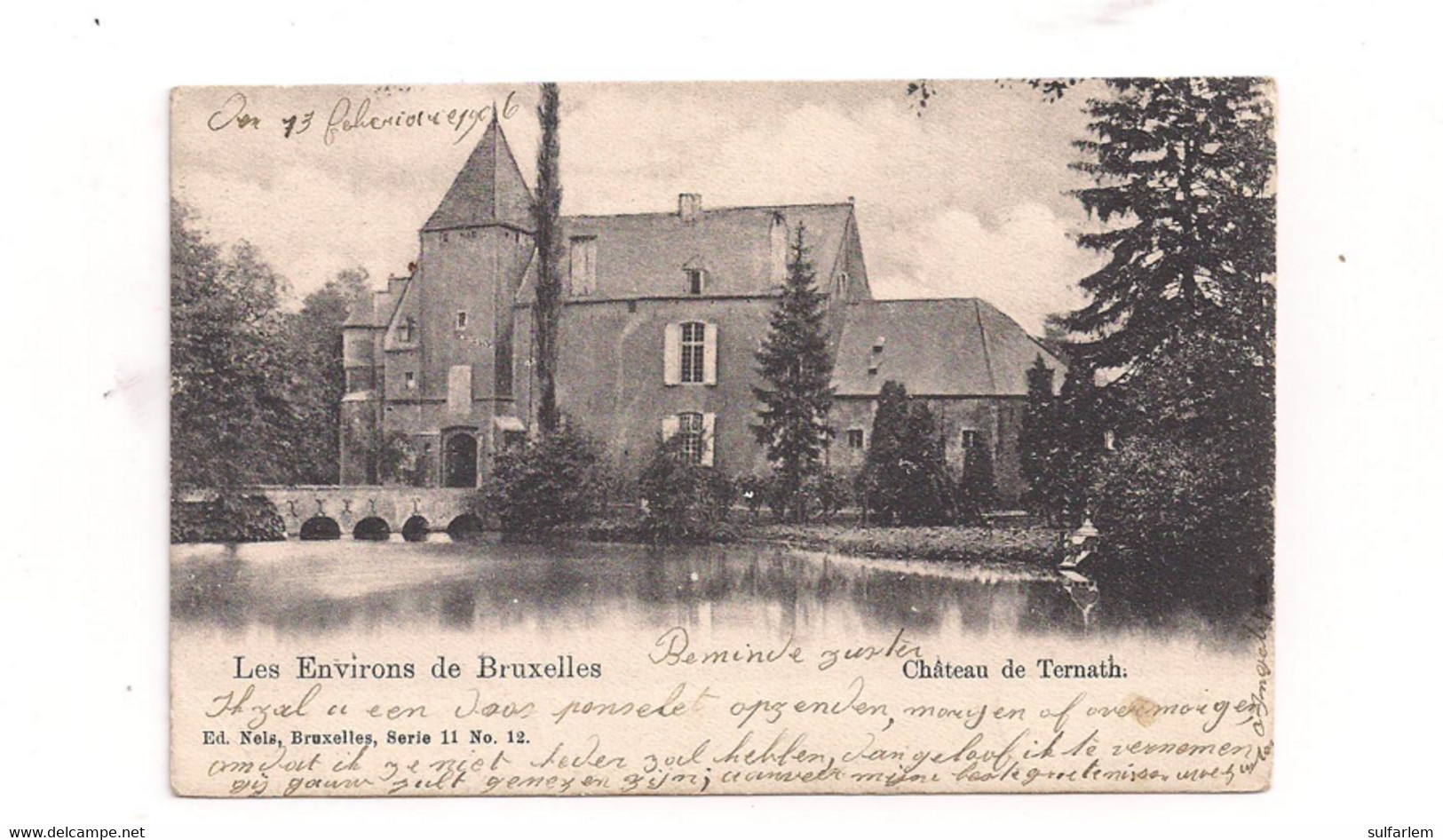 TERNATH Oblitération Sur Carte Postale TERNATH 1906 - Ternat