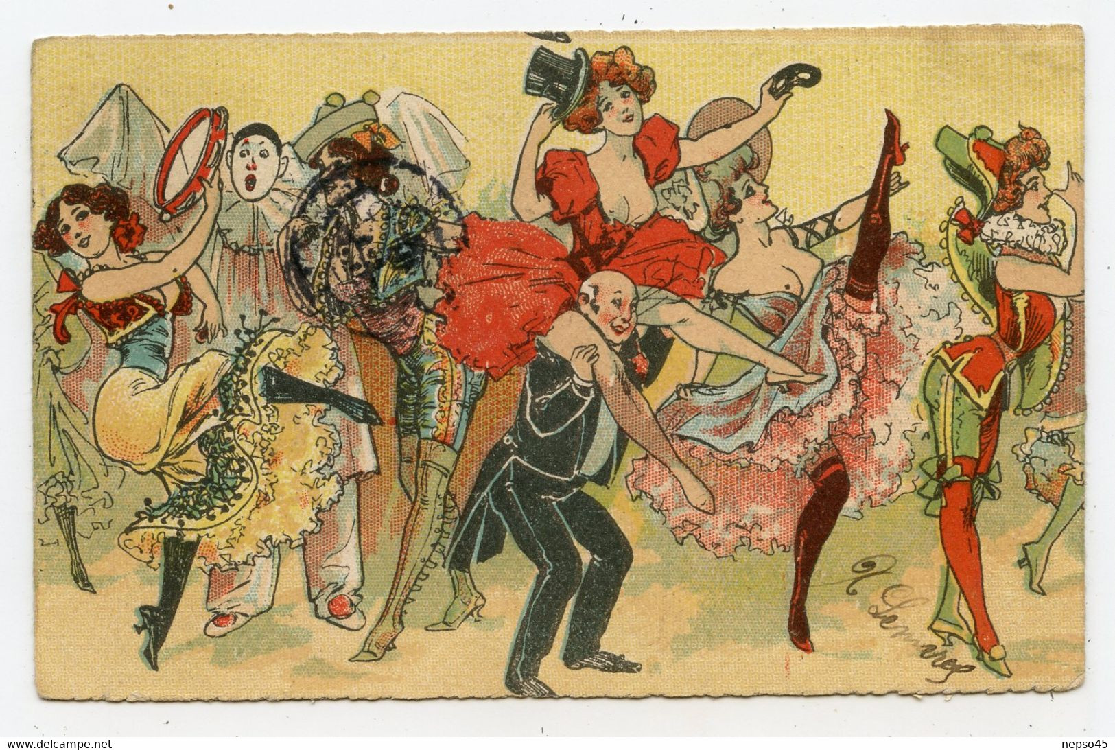 Cabaret De Nuit,scène érotique.érotisme.femmes,women.charme Et Glamour - 1900-1949