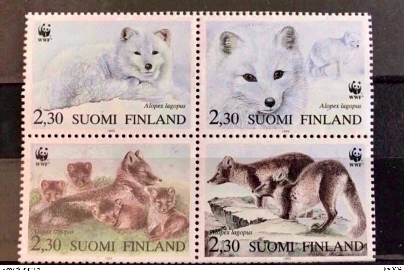 FINLANDE 1991 4 V Neuf ** N 1166 A 1169 Renard Polaire Mammifère Mammal Mamífero Saügetier Suomi FINLAND - Autres & Non Classés