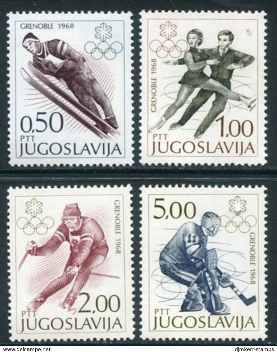 YUGOSLAVIA 1968 Winter Olympic Games MNH / **.  Michel 1262-65 - Unused Stamps