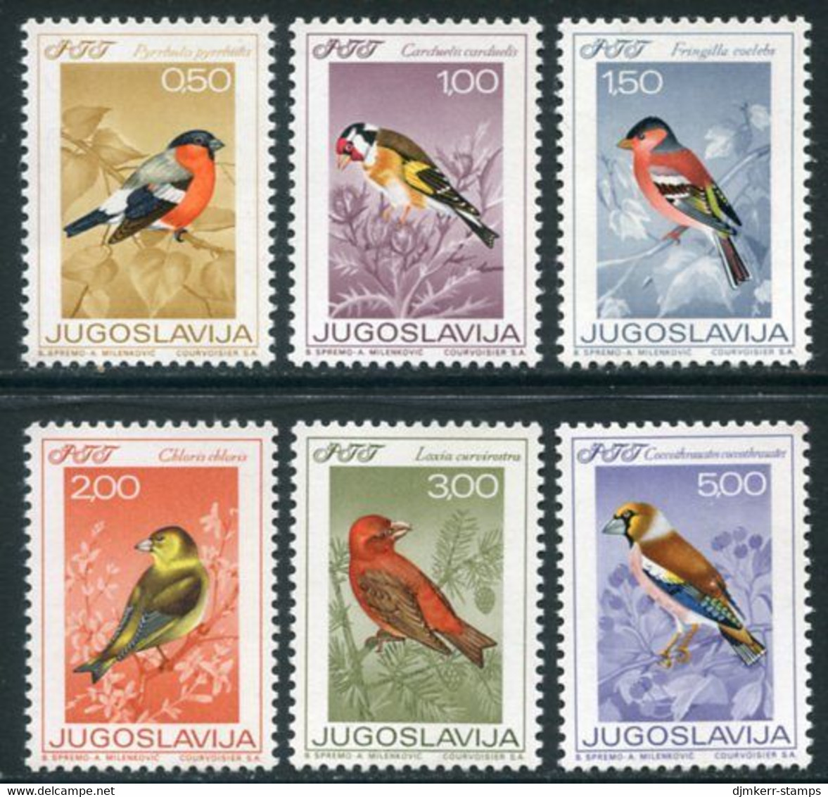 YUGOSLAVIA 1968 Finches MNH / **.  Michel 1274-79 - Unused Stamps