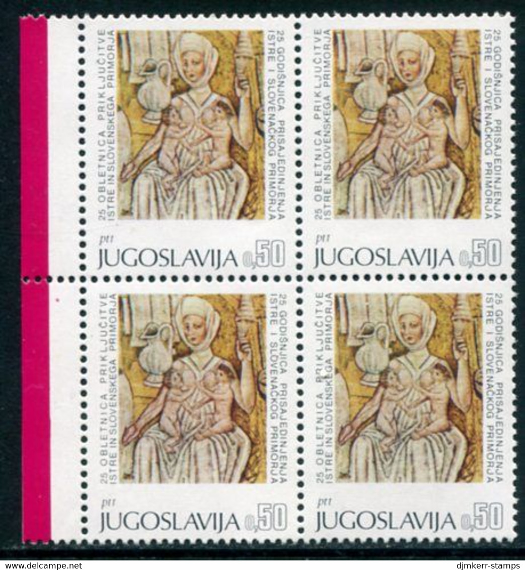 YUGOSLAVIA 1968 Annexation Of Istria Block Of 4 MNH / **.  Michel 1297 - Unused Stamps