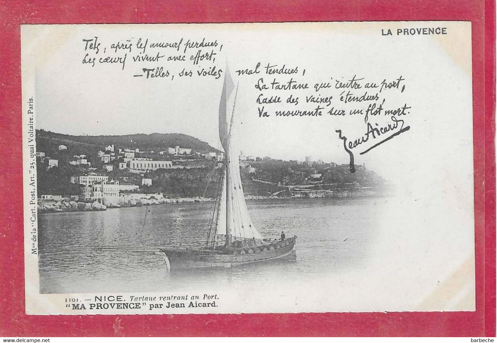 06,-NICE ,-TARTANE RENTRANT AU PORT MA PROVENCE  Par Aicard  N° 1101 - Aicard