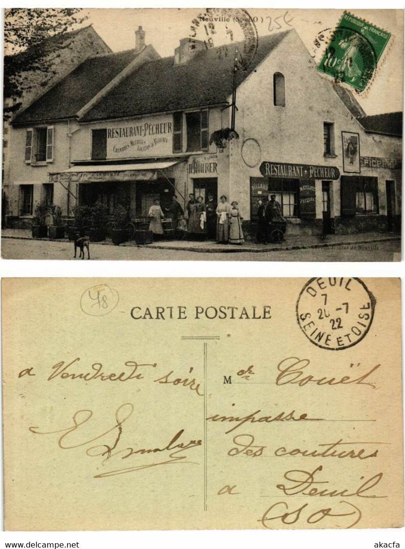 CPA AK NEUVILLE Restaurant Pecheur (378271) - Neuville-sur-Oise