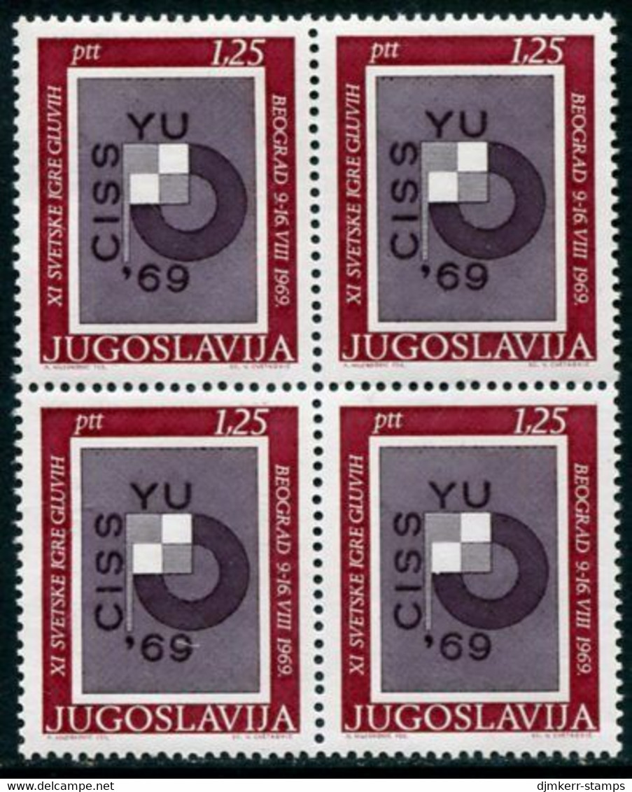 YUGOSLAVIA 1969  Olympiad For The Deaf Block Of 4 MNH / **.  Michel 1342 - Nuevos