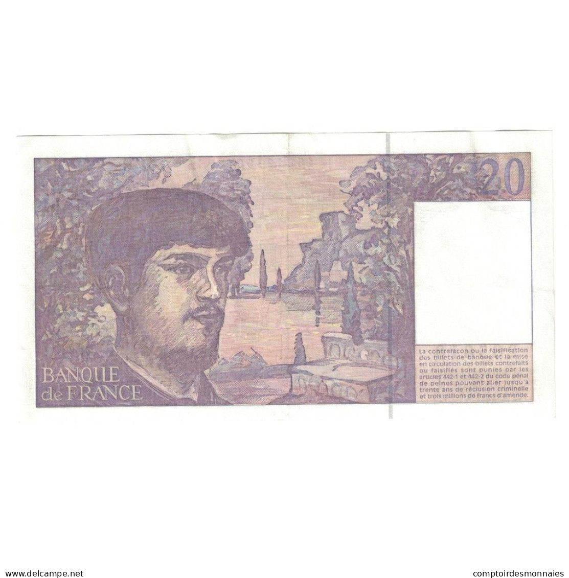 France, 20 Francs, Debussy, 1997, SPL, Fayette:66ter.02A61, KM:151i - 20 F 1980-1997 ''Debussy''